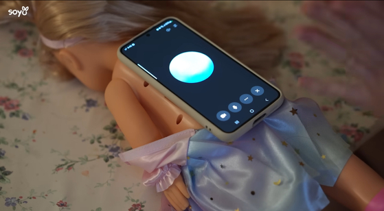 A scene from a YouTube vlog entry by creator Soyo, who taped her phone to a doll to make her conversations with ChatGPT more lifelike [SCREEN CAPTURE]