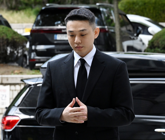 Yoo Ah-in appears at the Seoul Central District Court in southern Seoul on Sept. 3, 2024. [NEWS1] 
