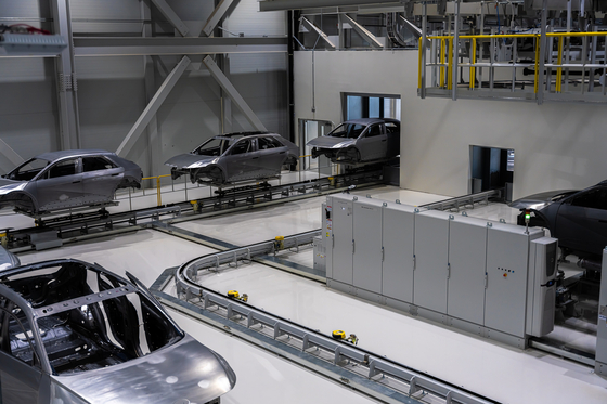 Hyundai Motor's Ioniq 5 SUVs are being produced at the Hyundai Motor Group Metaplant America, which officially opened on March 26 in Bryan County, Georgia. [HYUNDAI MOTOR] 