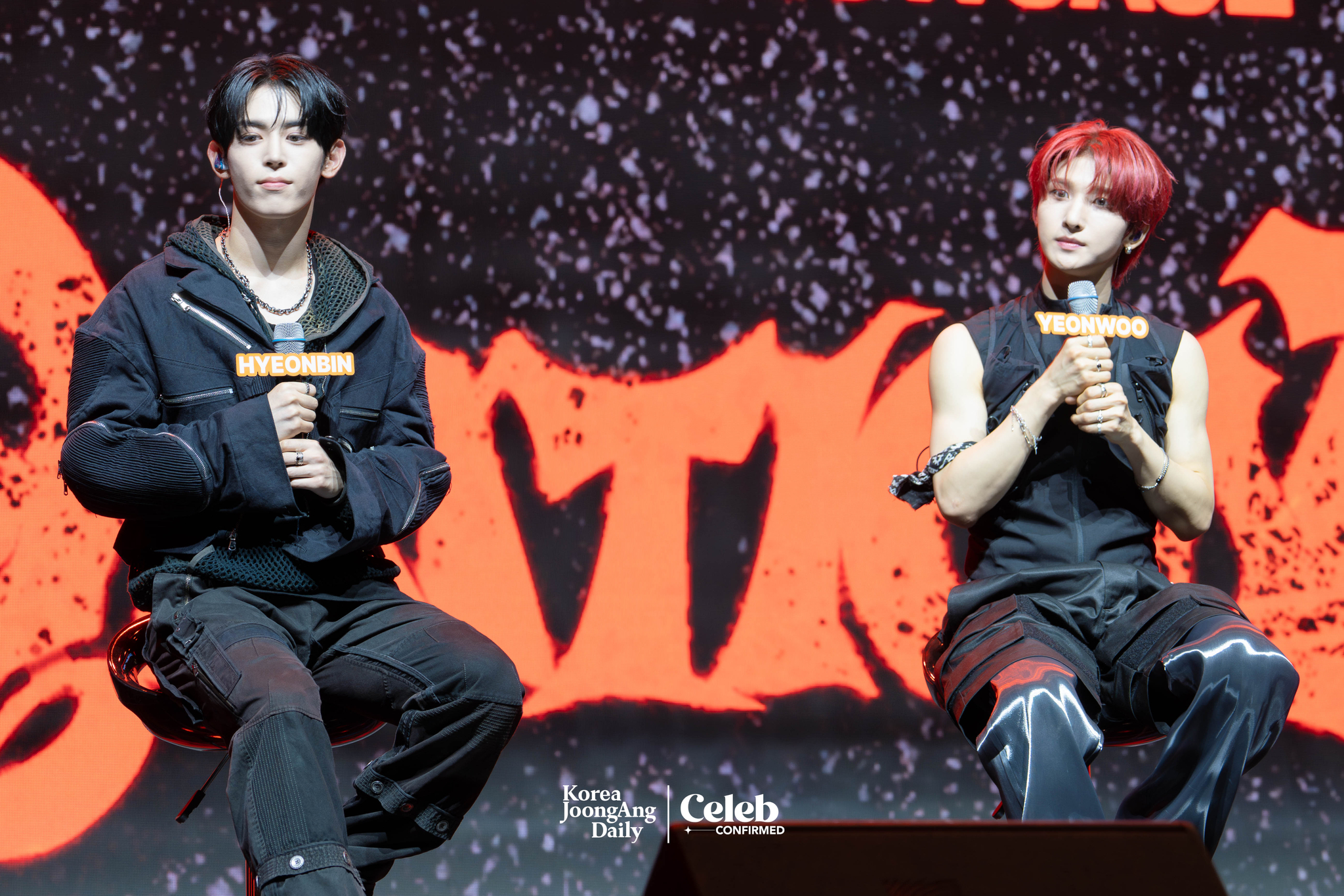 Boy band NOWZ answers reporters' questions during a showcase for the release of its first EP, “Ignition,” at Yes24 Live Hall in eastern Seoul on July 9. [DANIELA GONZALEZ PEREZ]