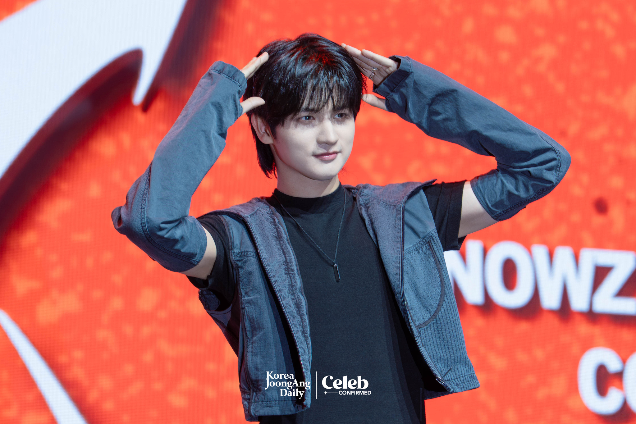 NOWZ’s Yoon poses for photos during a showcase for the release of the first EP, “Ignition,” at Yes24 Live Hall in eastern Seoul on July 9. [DANIELA GONZALEZ PEREZ]