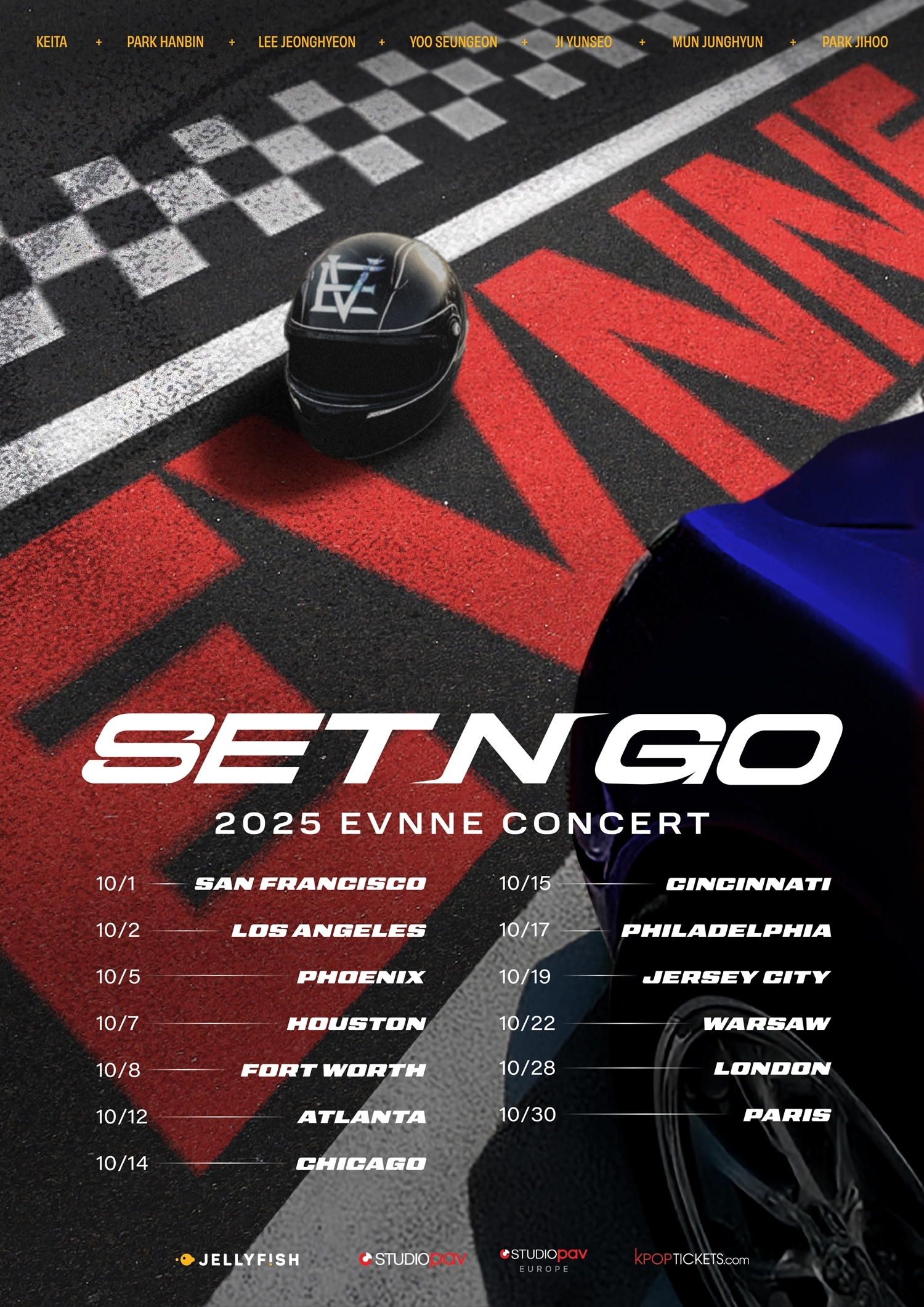 The dates for the U.S. and European legs of EVNNE's world tour ″Set N Go″ [JELLYFISH ENTERTAINMENT]