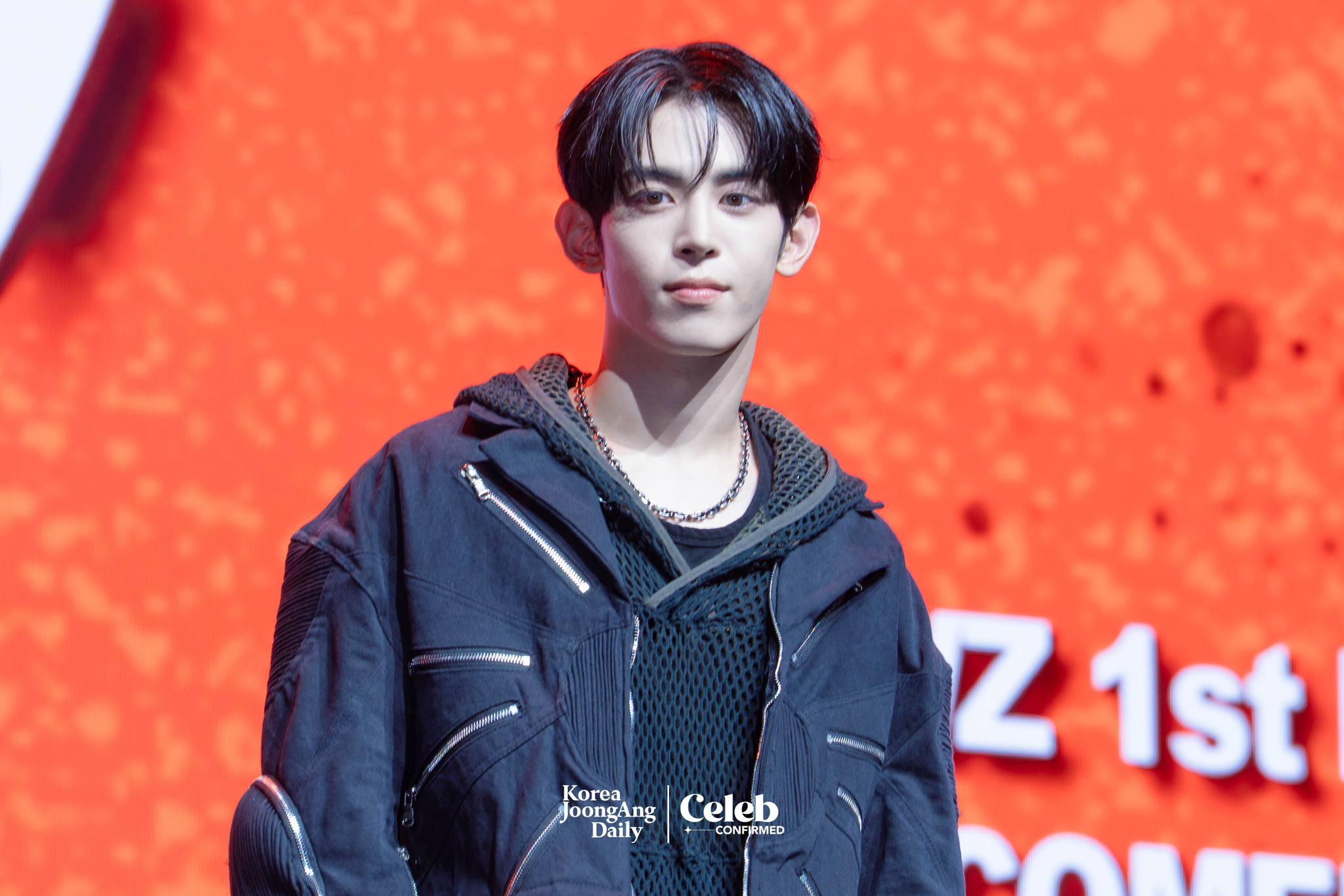 NOWZ’s Hyeonbin poses for photos during a showcase for the release of the first EP, “Ignition,” at Yes24 Live Hall in eastern Seoul on July 9. [DANIELA GONZALEZ PEREZ]