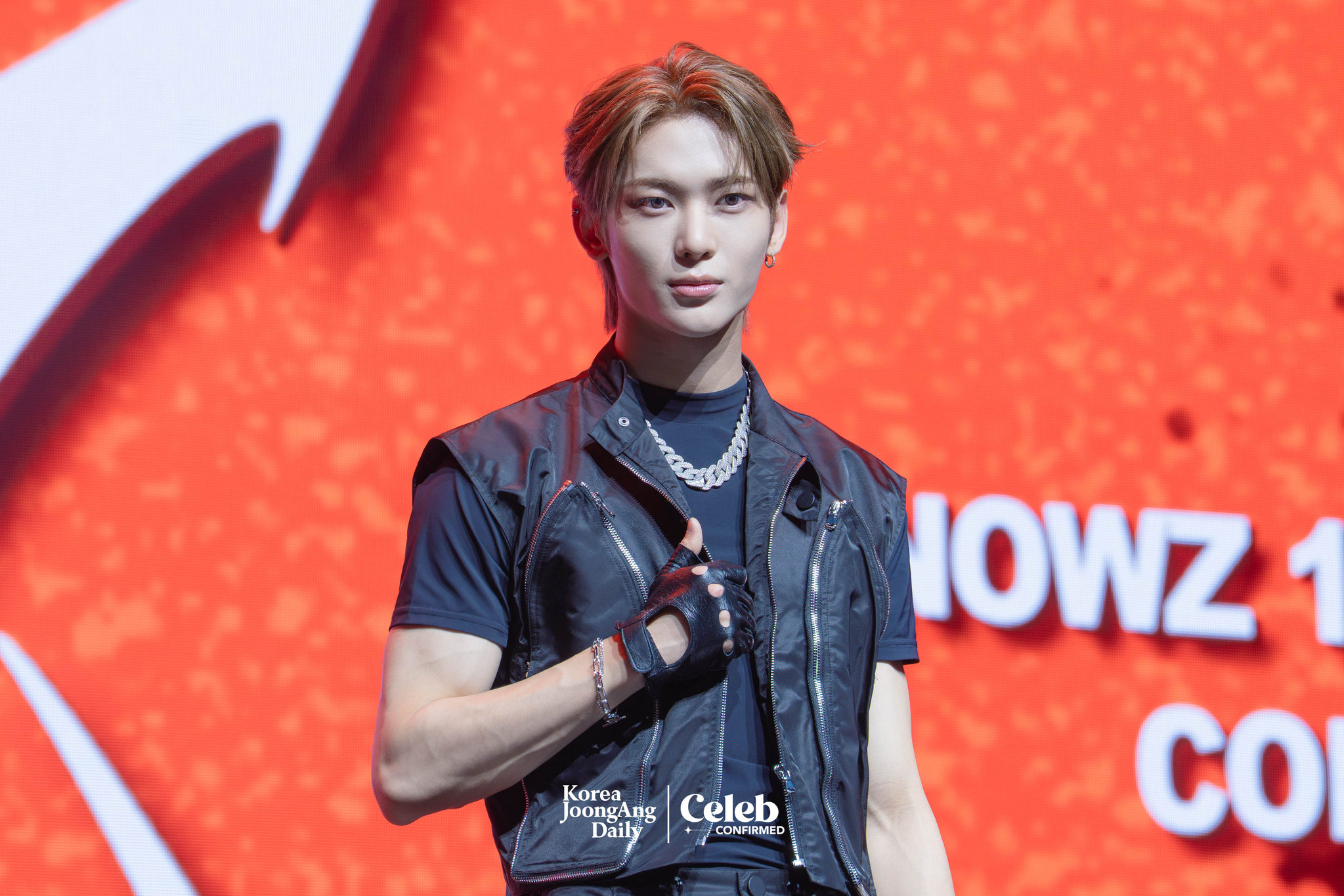 NOWZ’s Siyun poses for photos during a showcase for the release of the first EP, “Ignition,” at Yes24 Live Hall in eastern Seoul on July 9. [DANIELA GONZALEZ PEREZ]
