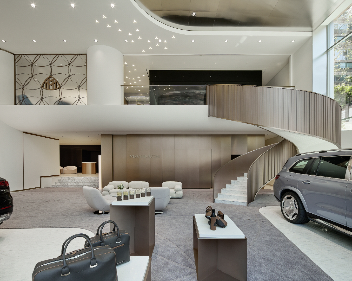 The Maybach Brand Center in Gangnam District, southern Seoul, which opened on July 14, features a showroom, a handover zone, a service center and a floor dedicated to customers wishing to custom-order their Maybach vehicles. [MERCEDES-BENZ KOREA]
