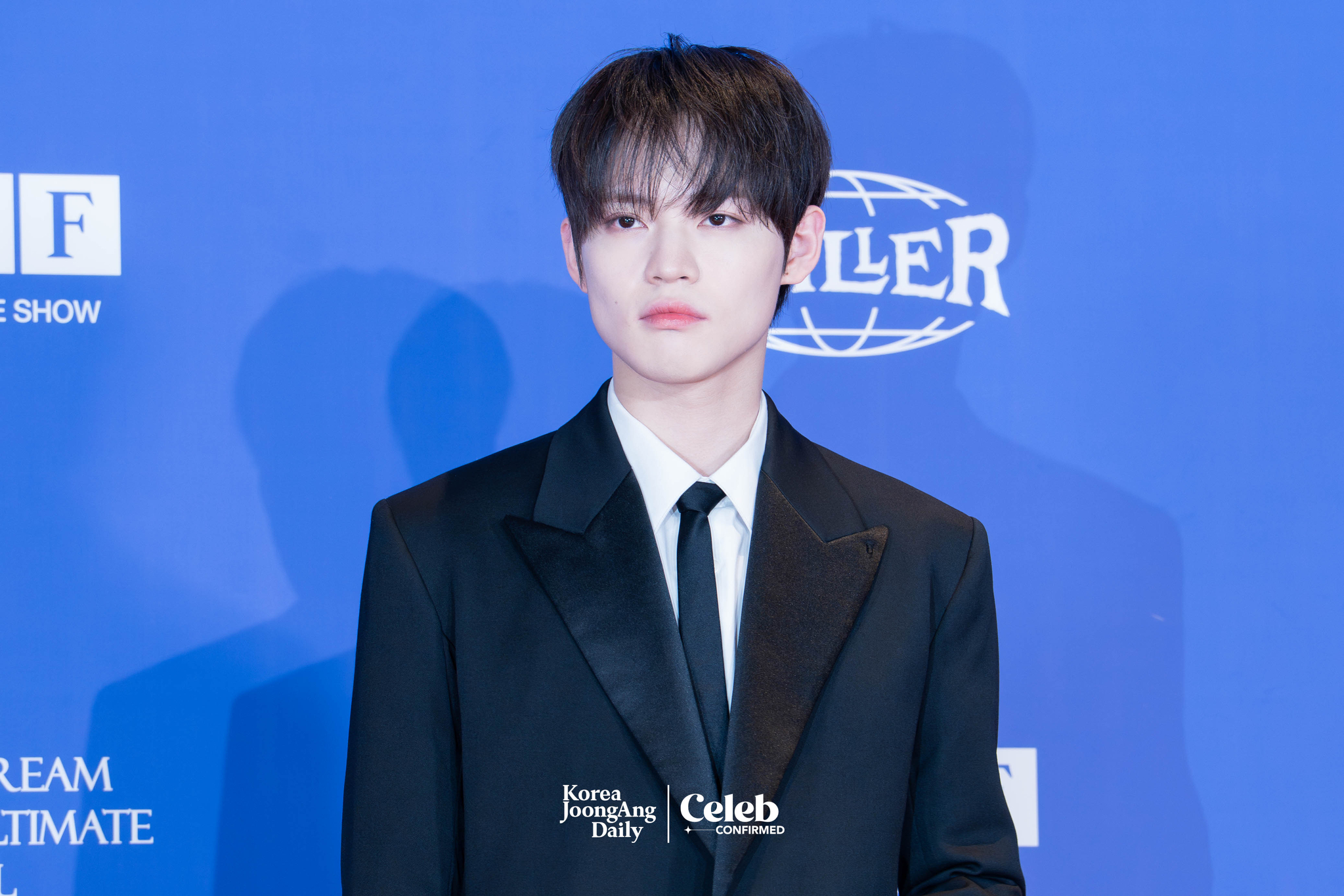 NCT Dream’s Chenle poses for photos during a news conference for the release of the band's fifth full-length album, “Go Back to the Future,” at Lotte Cinema World Tower in southern Seoul on July 14. [DANIELA GONZALEZ PEREZ]
