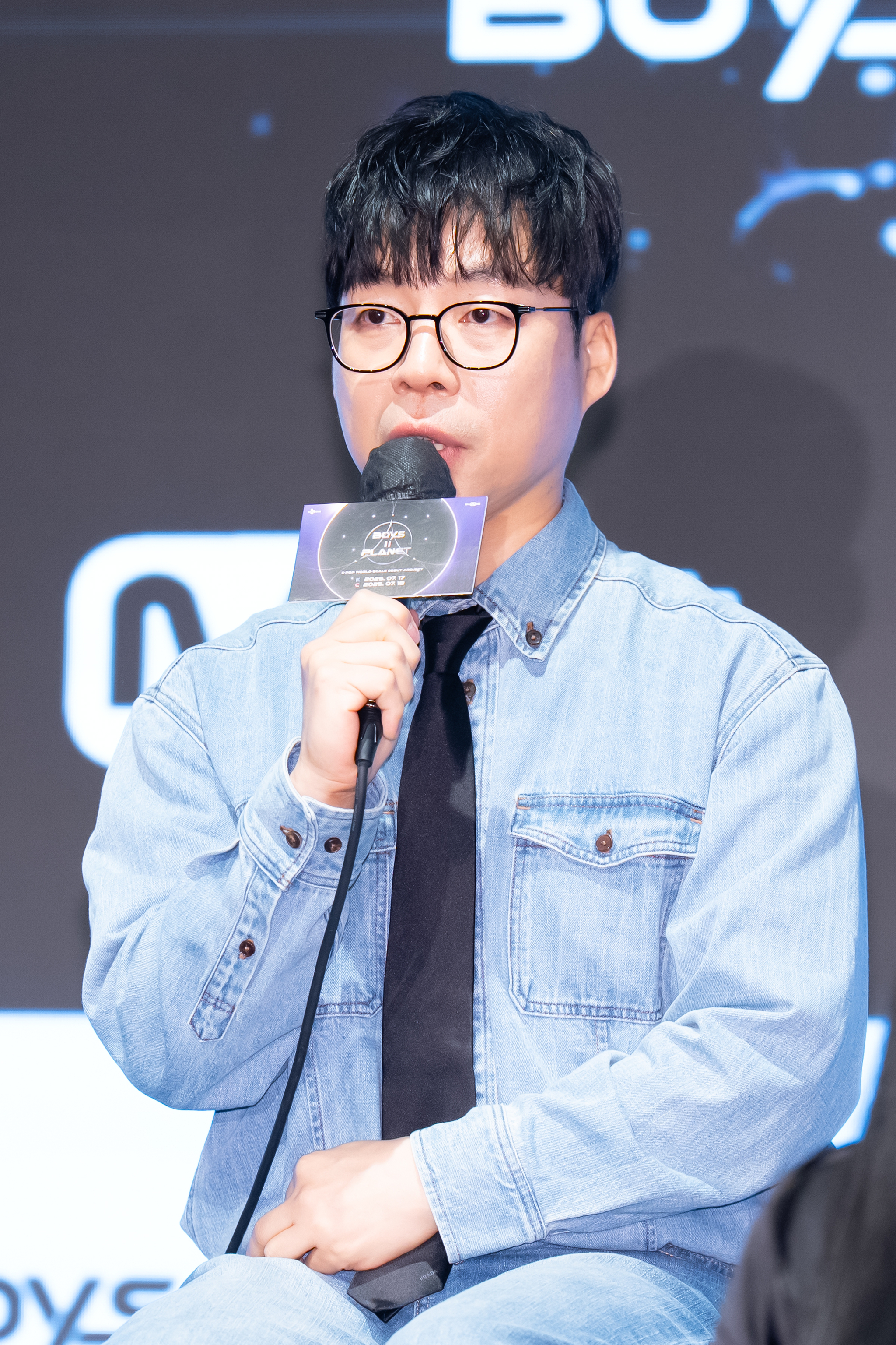Jeong Woo-yeong, producer of Mnet's ″Boys II Planet K″ K-pop audition show, speaks during a press conference on July 16 in western Seoul. [CJ ENM]