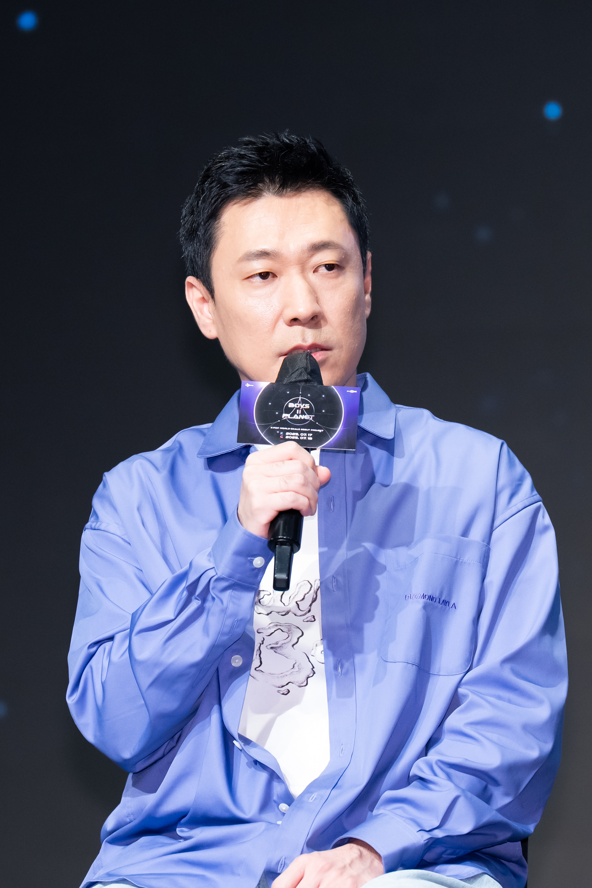 Kim Shin-young, chief producer of Mnet's ″Boys II Planet″ K-pop audition show, speaks during a press conference on July 16 in western Seoul. [CJ ENM]