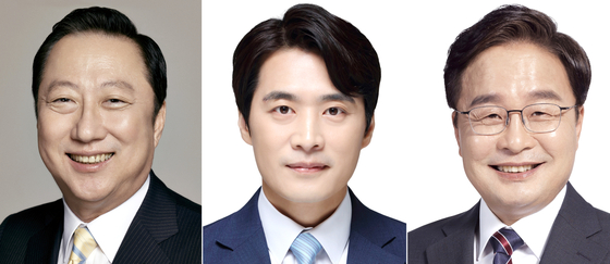 From left: Park Yong-maan, Han Jun-ho and Kim Woo-young 