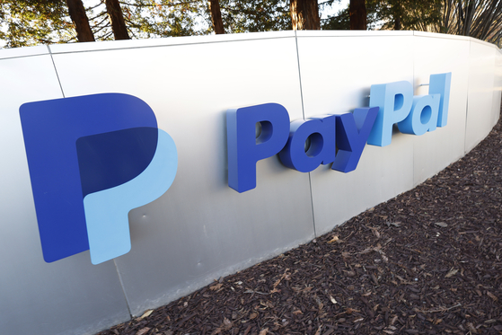 Paypal signage is seen at the company's headquarters campus in San Jose, California on Jan. 8. [EPA/YONHAP] 