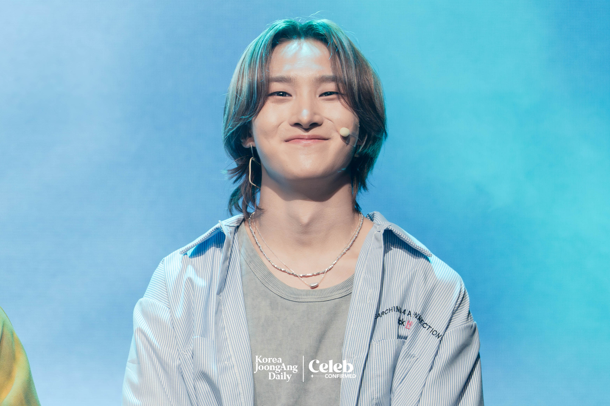 1Verse’s Kenny during a showcase for the release of its debut single album, “The 1st Verse,” at Ilchi Art Hall in Gangnam District, southern Seoul, on July 18. [DANIELA GONZALEZ PEREZ]