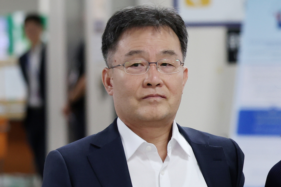 Kim Man-bae, a journalist-turned-real estate developer, a key figure in the Daejang-dong scandal, attends a court heraing at the Seoul Central District Court in Seocho District, southern Seoul on Sept. 13, 2023. [NEWS1]