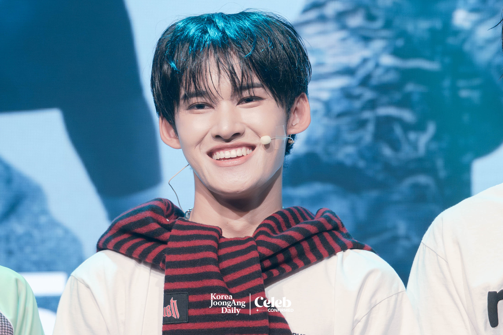  1Verse’s Nathan during a showcase for the release of its debut single album, “The 1st Verse,” at Ilchi Art Hall in Gangnam District, southern Seoul, on July 18. [DANIELA GONZALEZ PEREZ]
