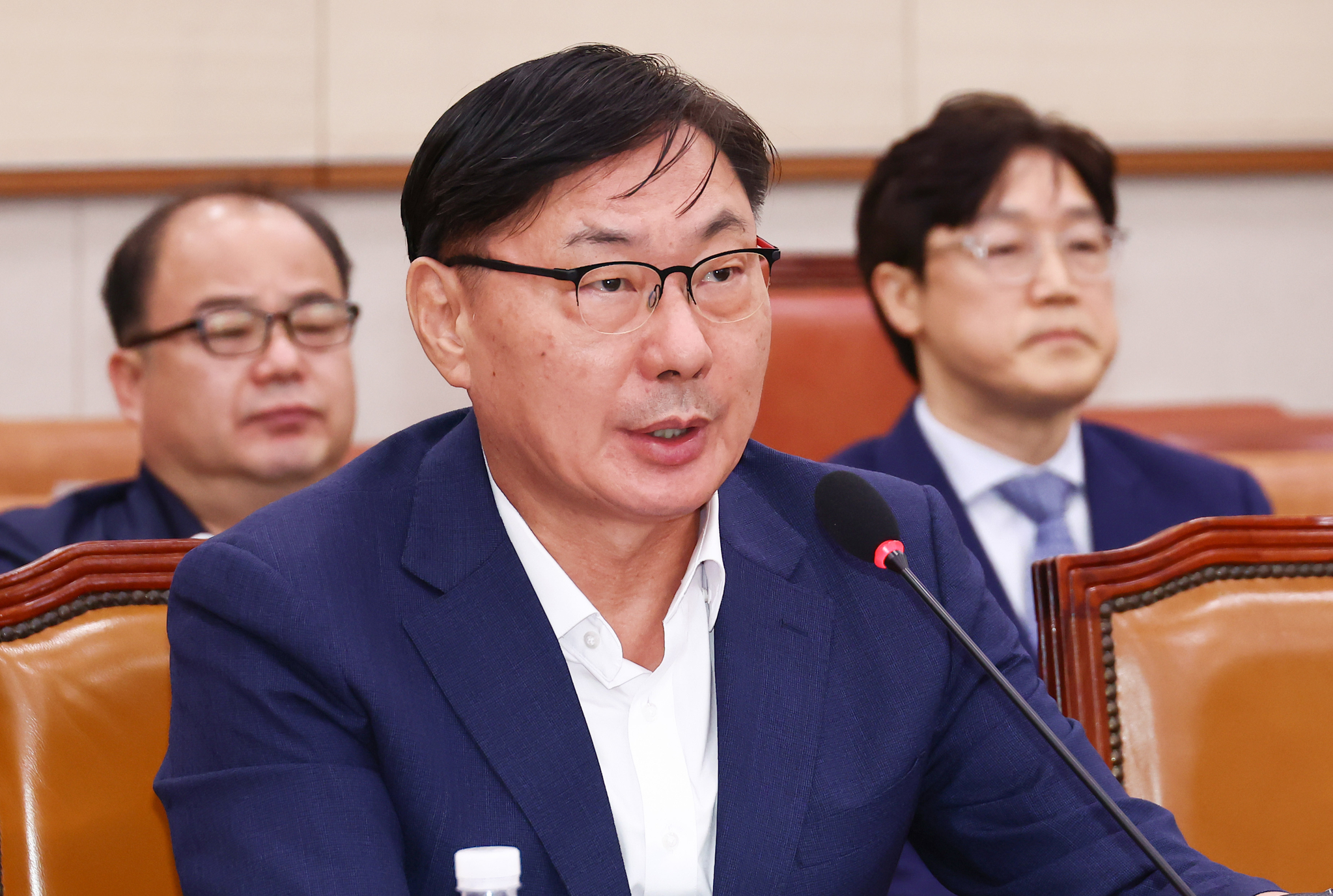 Former Gyeonggi Vice Gov. Lee Hwa-young speaks during a Legislation and Judiciary Committee hearing at the National Assembly in Yeouido, western Seoul, on Oct. 2, 2024. [NEWS1]