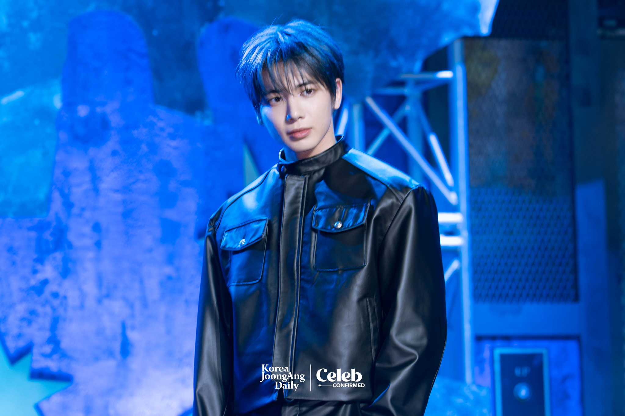 Tomorrow X Together’s Taehyun poses for photos during a showcase for the release of the band’s fourth full-length album “The Star Chapter: Together,” at Kyung Hee University Grand Peace Palace in eastern Seoul on July 21. [DANIELA GONZALEZ PEREZ]