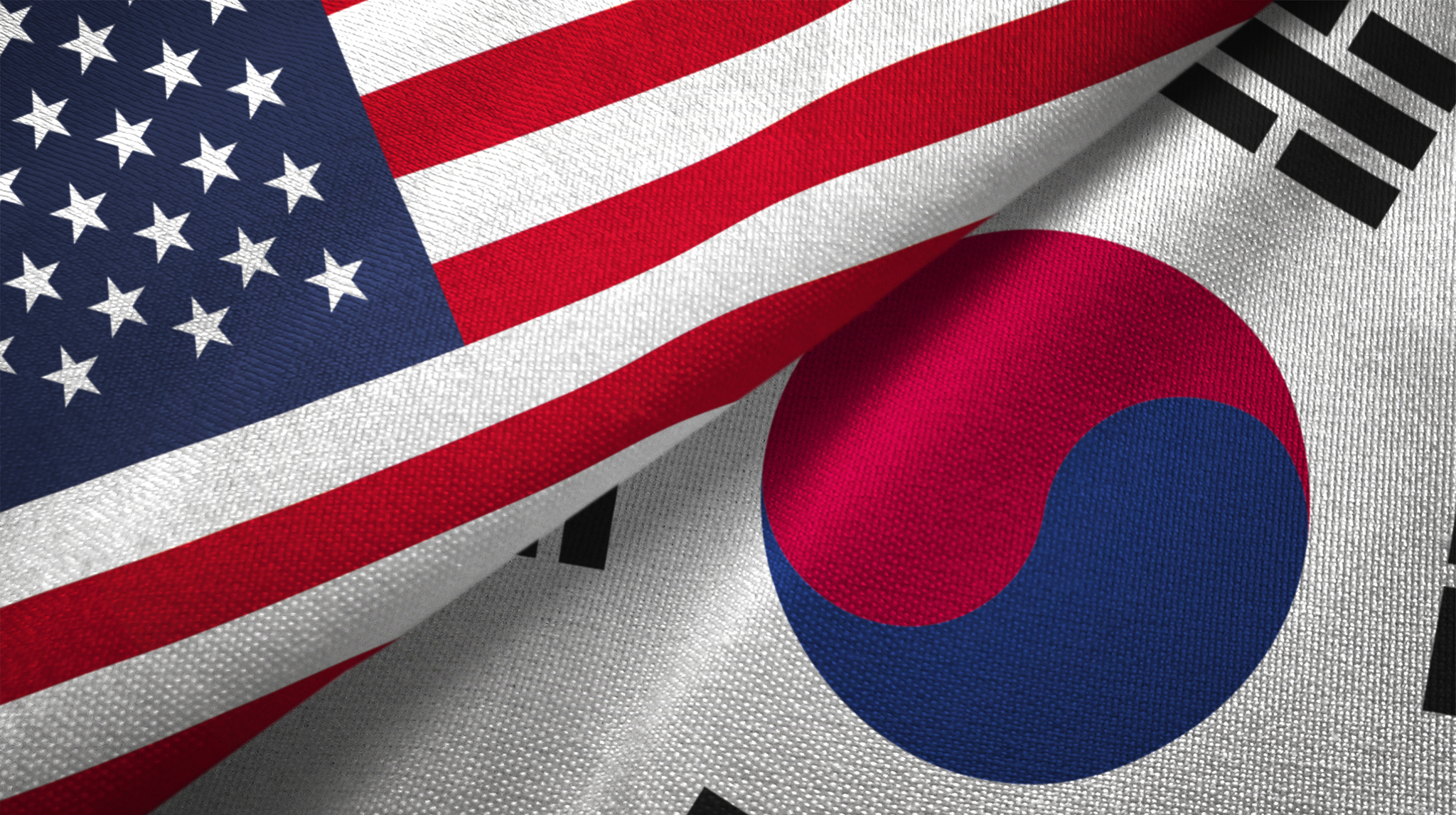 South Korea and United States flags [GETTY IMAGES BANK]