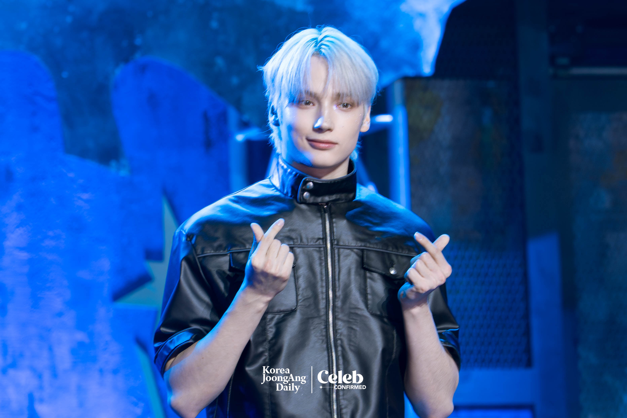 Tomorrow X Together’s Hueningkai poses for photos during a showcase for the release of the band’s fourth full-length album “The Star Chapter: Together,” at Kyung Hee University Grand Peace Palace in eastern Seoul on July 21. [DANIELA GONZALEZ PEREZ]