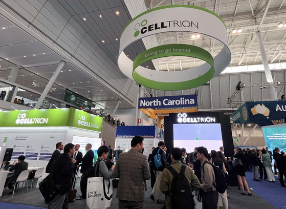 Celltrion's booth at the 2025 Bio International Convention in Boston is seen on June 20. [YONHAP] 