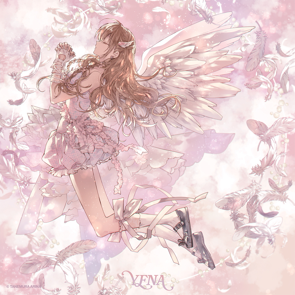 An album cover for Yena's fourth EP, ″Blooming Wings″ [YUE HUA ENTERTAINMENT]