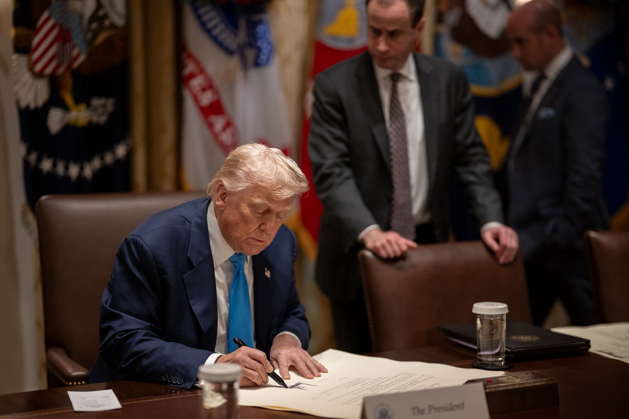 U.S. President Donald Trump said he was ″pleased to announce that the United States of America has agreed to a Full and Complete Trade Deal with the Republic of Korea” along with this image in a post uploaded to the White House's official account on X on July 30. [SCREEN CAPTURE]