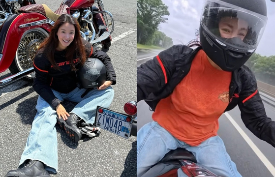 Pictures of actor Lee Si-young's long-distance motorcycle tour posted on her Instagram account on Aug. 1 [SCREEN CAPTURE]