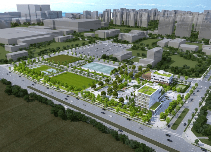 A render of Hankuk University of Foreign Studies' Songdo campus that will open in 2027 [HANKUK UNIVERSITY OF FOREIGN STUDIES]
