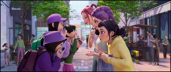 A still from Netflix's animated film ″Kpop Demon Hunters.″ [NETFLIX]