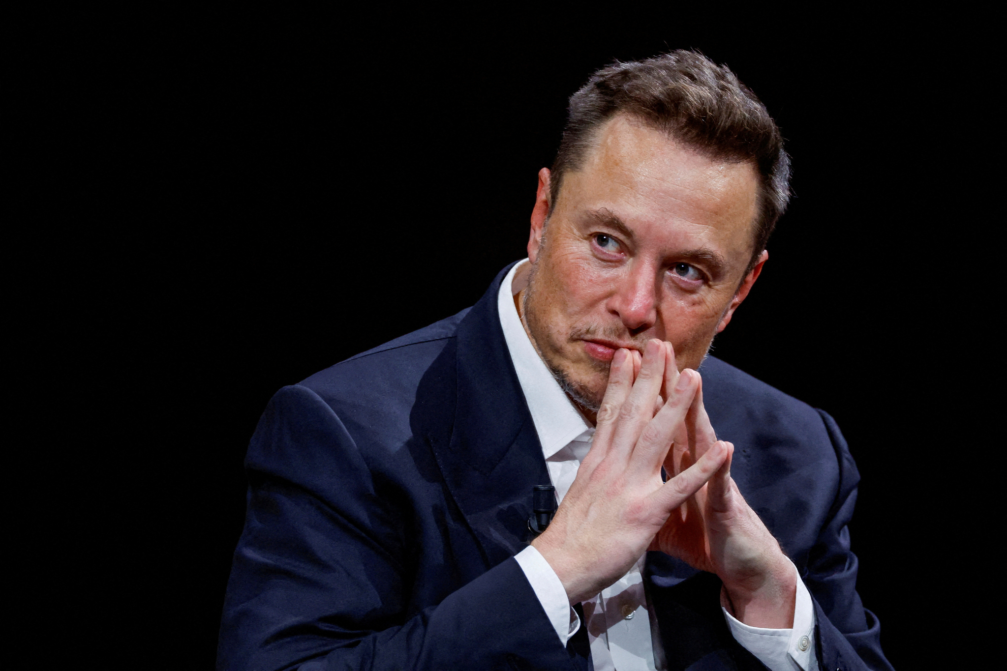 Elon Musk, chief executive officer of SpaceX and Tesla and owner of X, gestures as he attends the Viva Technology conference dedicated to innovation and startups at the Porte de Versailles exhibition centre in Paris, France, June 16, 2023. [REUTERS/YONHAP]