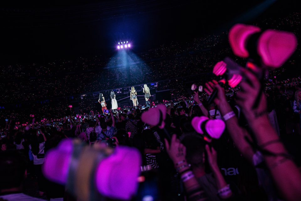 An image of Blackpink performing at the Stade de France stadium in France on Aug. 2 and 3 [YG ENTERTAINMENT]