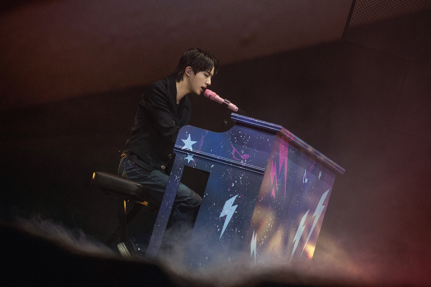 BTS's Jin performs at the finale concert of the ″RunSeokjin EP. Tour″ in Amsterdam, the Netherlands, on Aug. 10. [BIGHIT MUSIC]