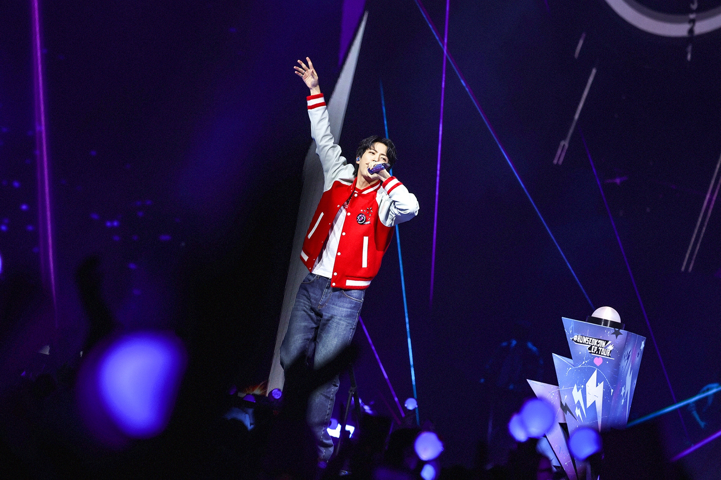 BTS's Jin performs at the O2 arena in London as part of the ″RunSeokjin EP. Tour.″ [BIGHIT MUSIC]