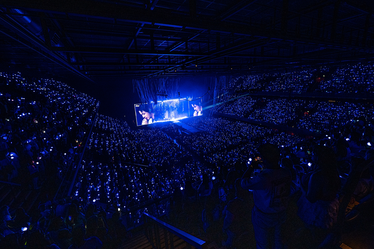 BTS's Jin performs at the finale concert of the ″RunSeokjin EP. Tour″ in Amsterdam, the Netherlands, on Aug. 10. [BIGHIT MUSIC]