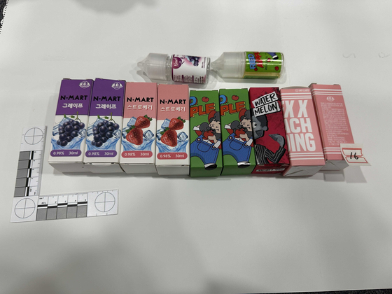 Illicit pharmaceuticals in e-cigarette liquid seized by police [SEOUL METROPOLITAN POLICE] 