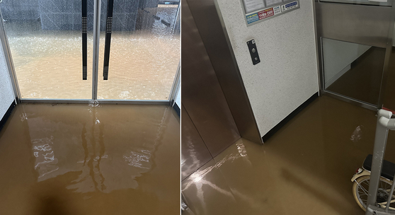 The first floor of a building in the Daejang-dong area near Daegok Station in Goyang, Gyeonggi, on Aug. 12 in this photo provided by a reader. [JOONGANG ILBO]