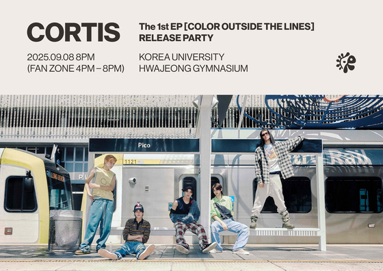 Poster for Cortis's ″Release Party″ event slated for Sept. 8 [BIGHIT MUSIC]