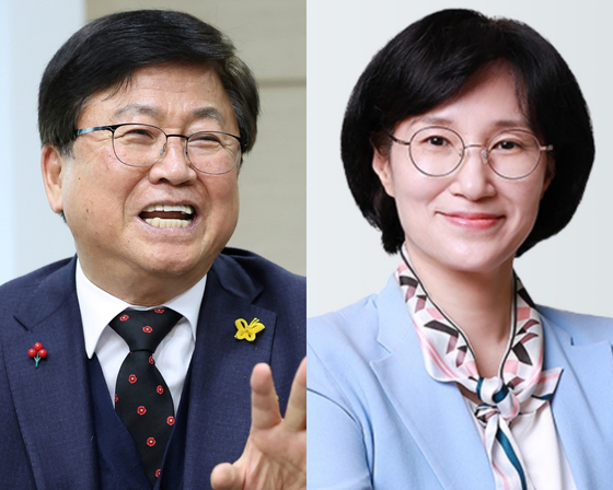 Choi Kyo-jin, Sejong's superintendent of education, was tapped as education minister, and attorney Won Min-kyong, right, was nominated for gender equality and family minister on Aug. 13 by President Lee Jae Myung. [NEWS1]