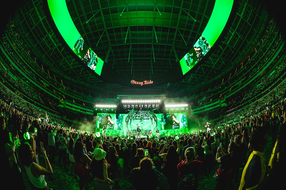 Boy band Stray Kids' ″dominATE″ world tour concerts held at the SoFi Stadium on May 31 and June 1 [JYP ENTERTAINMENT]