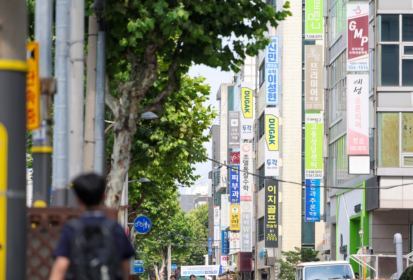 A street filled with hagwons, or private cram schools, in Dogok-dong in Gangnam District, southern Seoul. [JOONGANG ILBO]