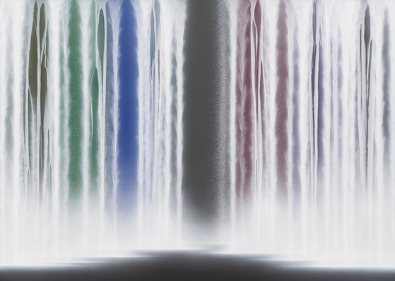 "Waterfall on Colors" (2023) by Hiroshi Senju [SUNDARAM TAGORE GALLERY/ KIAF] 