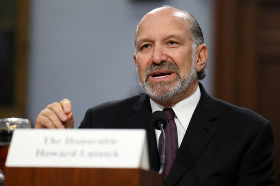 U.S. Commerce Secretary Howard Lutnick testifies before a House Appropriations Committee hearing on U.S. President Donald Trump's budget request for the U.S. Commerce Department in Washington on June 5. [REUTERS/YONHAP]