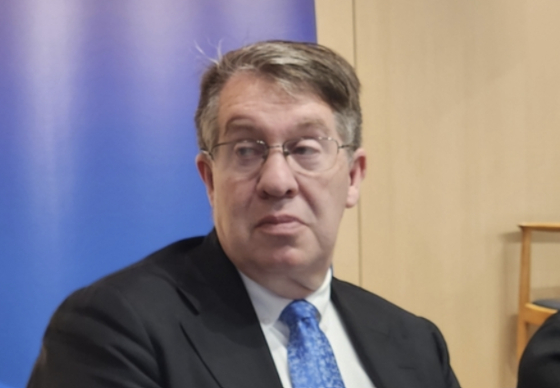 Scott Snyder, president and CEO of the Washington-based Korea Economic Institute of America, attends a press meeting in Washington on Aug. 21. [YONHAP]