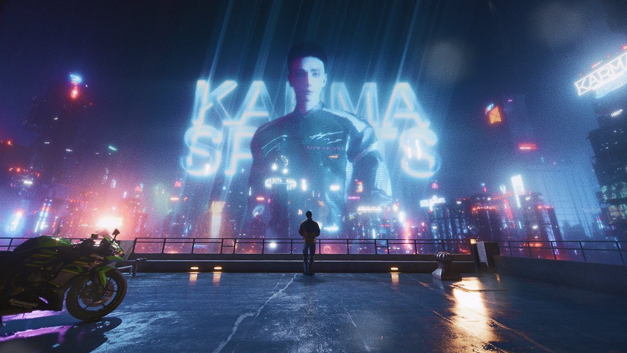 A teaser image for Stray Kids' fourth full-length album, "Karma' [JYP ENTERTAINMENT]