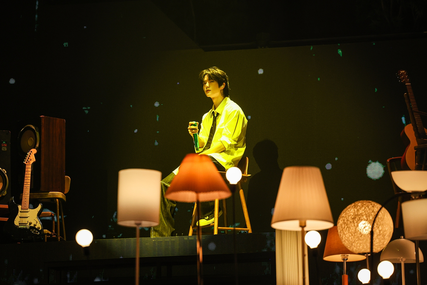 Boy band Tomorrow X Together's Beomgyu performs during “Act: Tomorrow,” which kicked off with two shows at Gocheok Sky Dome in western Seoul on Aug. 22 and 23. [BIGHIT MUSIC]
