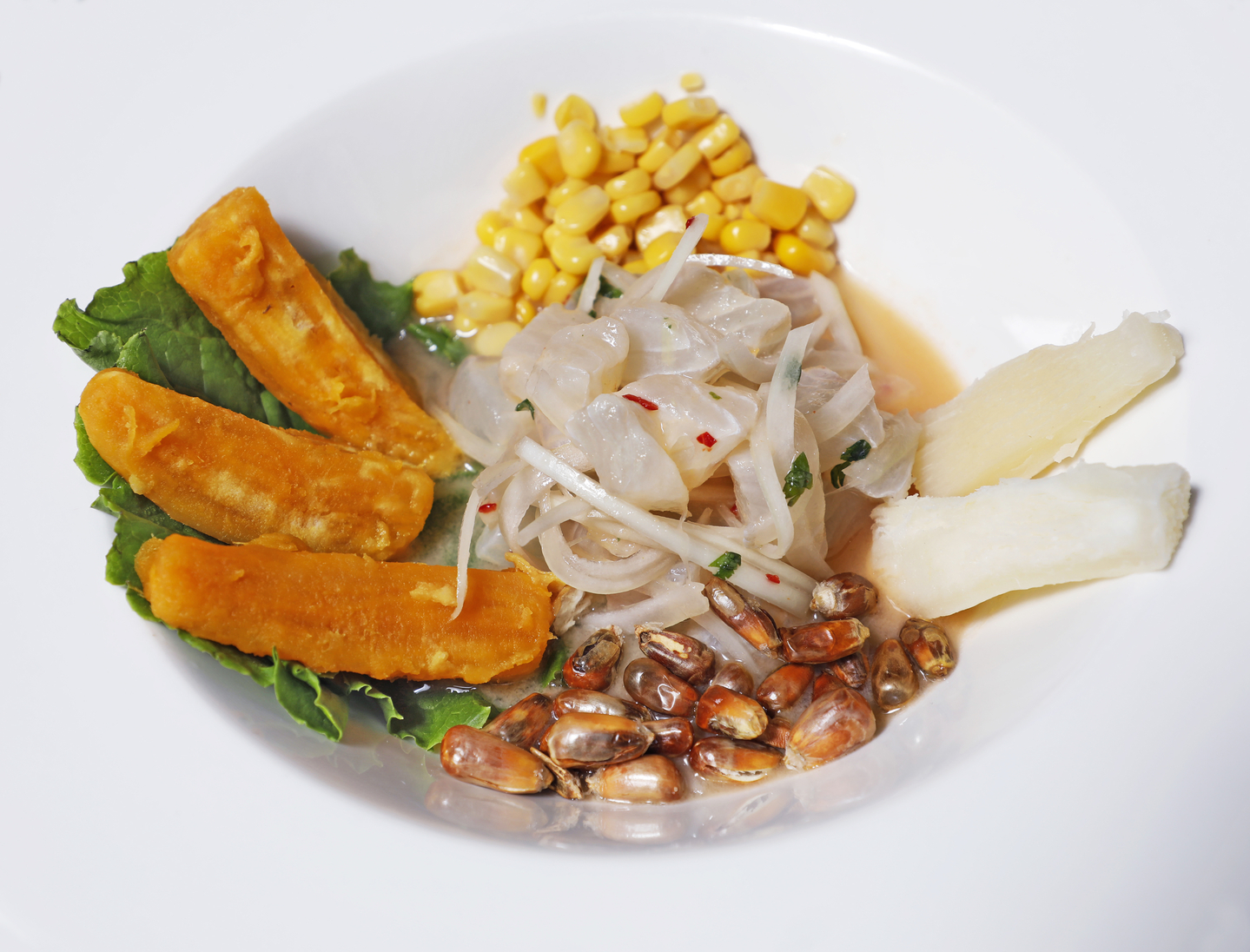 Ceviche served at the Peruvian restaurant Ceviche 210 [PARK SANG-MOON]