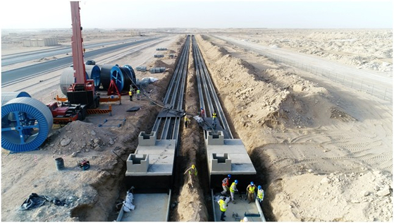 This photo provided by Taihan Cable & Solution Co. on Aug. 26 shows one of the company's construction sites in the Middle East. [TAIHAN CABLE & SOLUTION CO.] 