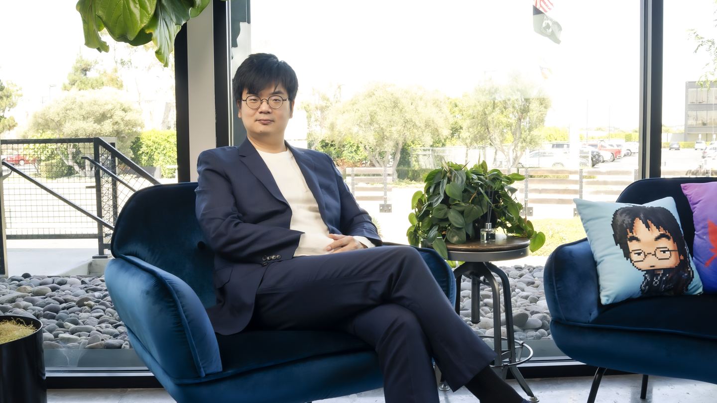 Nexon America Chief Product Officer Oh Hanbyeol poses in front of the Nexon America headquarters in Segundo, California. [NEXON]