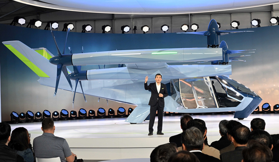 Shin Jai-won, the former CEO of Supernal, the advanced air mobility division of Hyundai Motor Group, speaks during CES 2024 [HYUNDAI MOTOR GROUP]