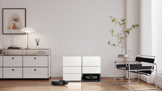 The freestanding Objet Station features a table design that blends into any space, such as a bedroom or living room. [LG ELECTRONICS] 