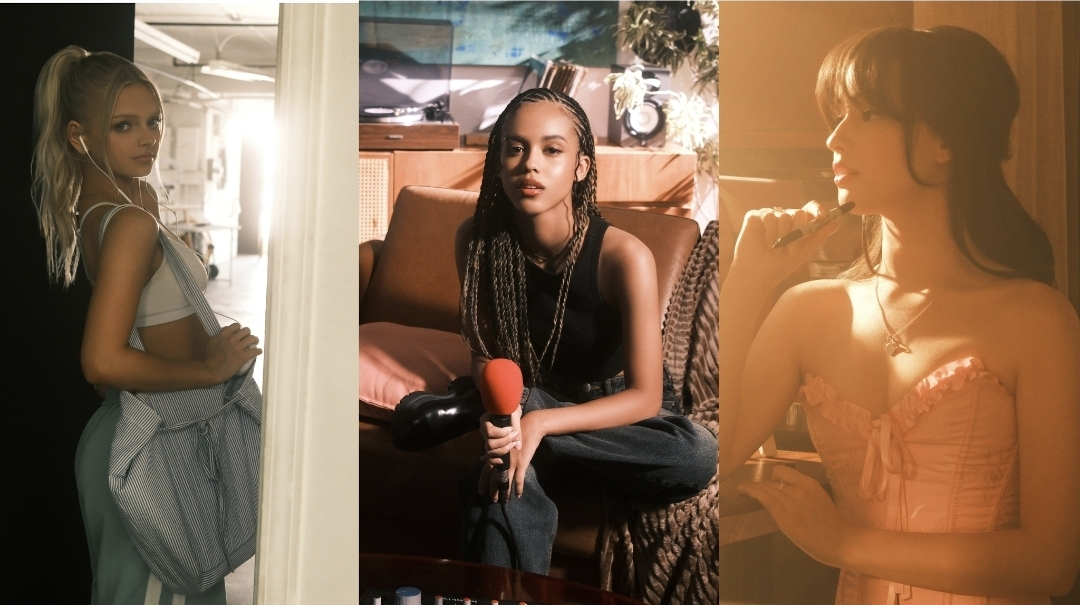 Three members of HYBE's new girl group to debut next year, from left: Emily Kelavos, Samara Siqueira and Lexie Levin [HYBE]