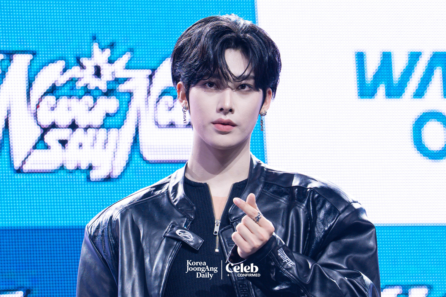 ZeroBaseOne's Ricky poses for photos during a showcase for the release of the band’s first full-length album, “Never Say Never,” at the Blue Square in central Seoul on Sept 1. [DANIELA GONZALEZ PEREZ]